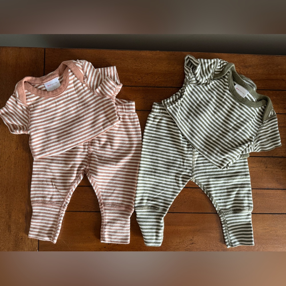 Hanna Andersson Onesie and Pants Baby Bundle | Size 50 (0-3M)